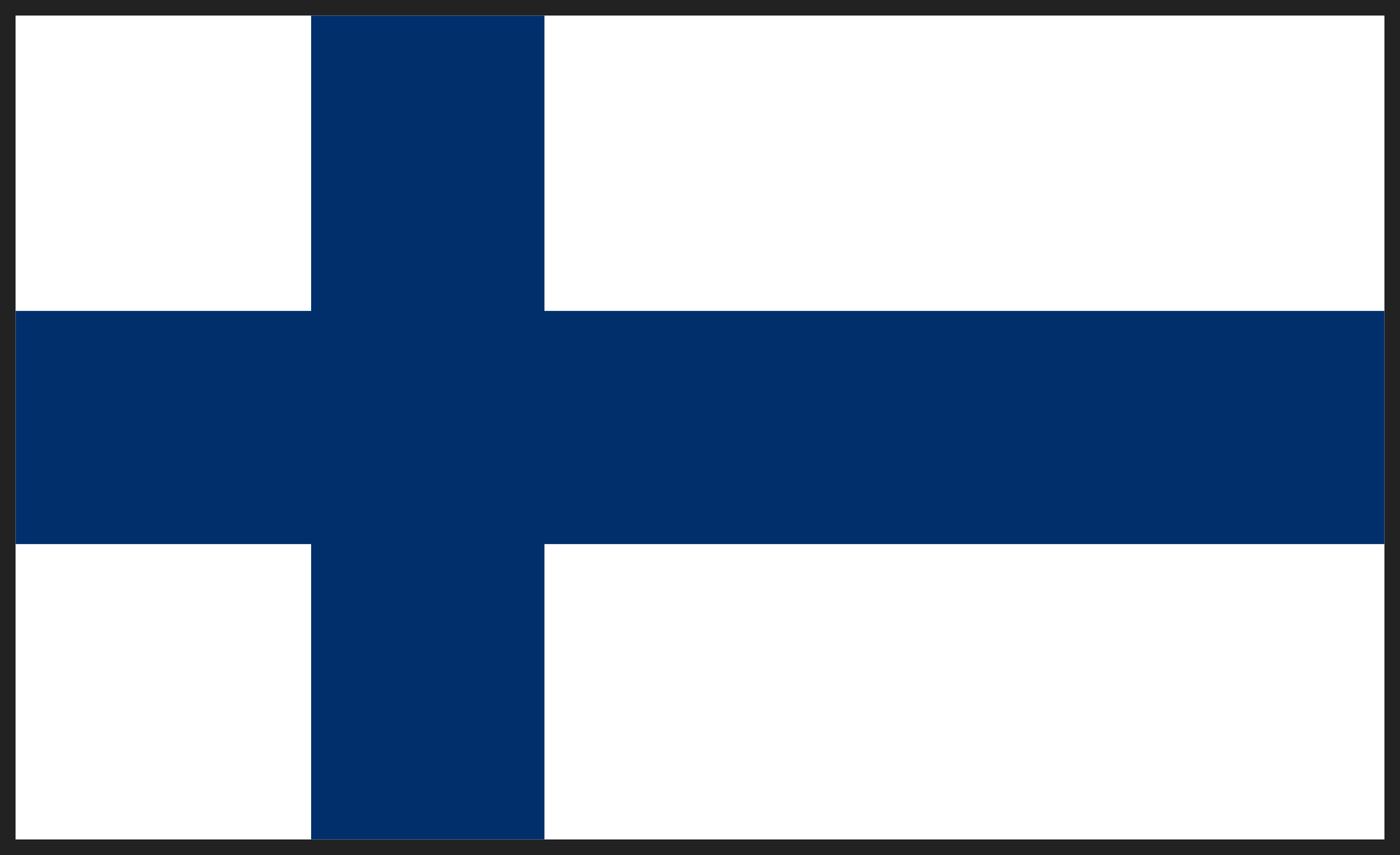 Flag of Finland bordered